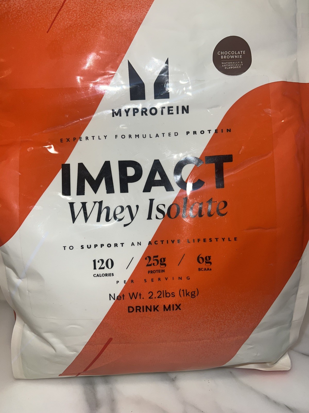 MyProtein Impact Whey Isolate Protein Drink Mix – Chocolate Brownie – 12/2026