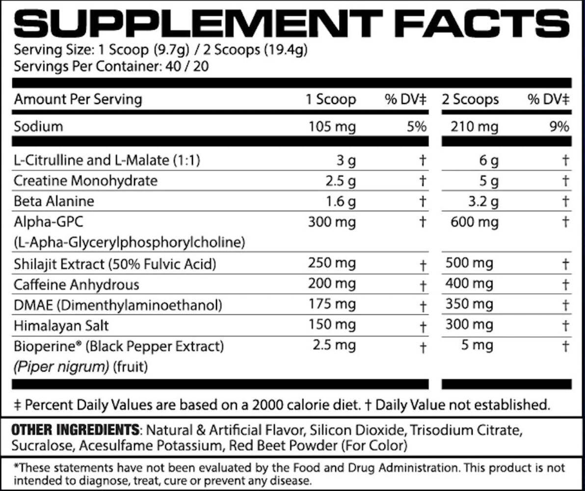 MHP STRONG AF, Pre-Workout, High Stim