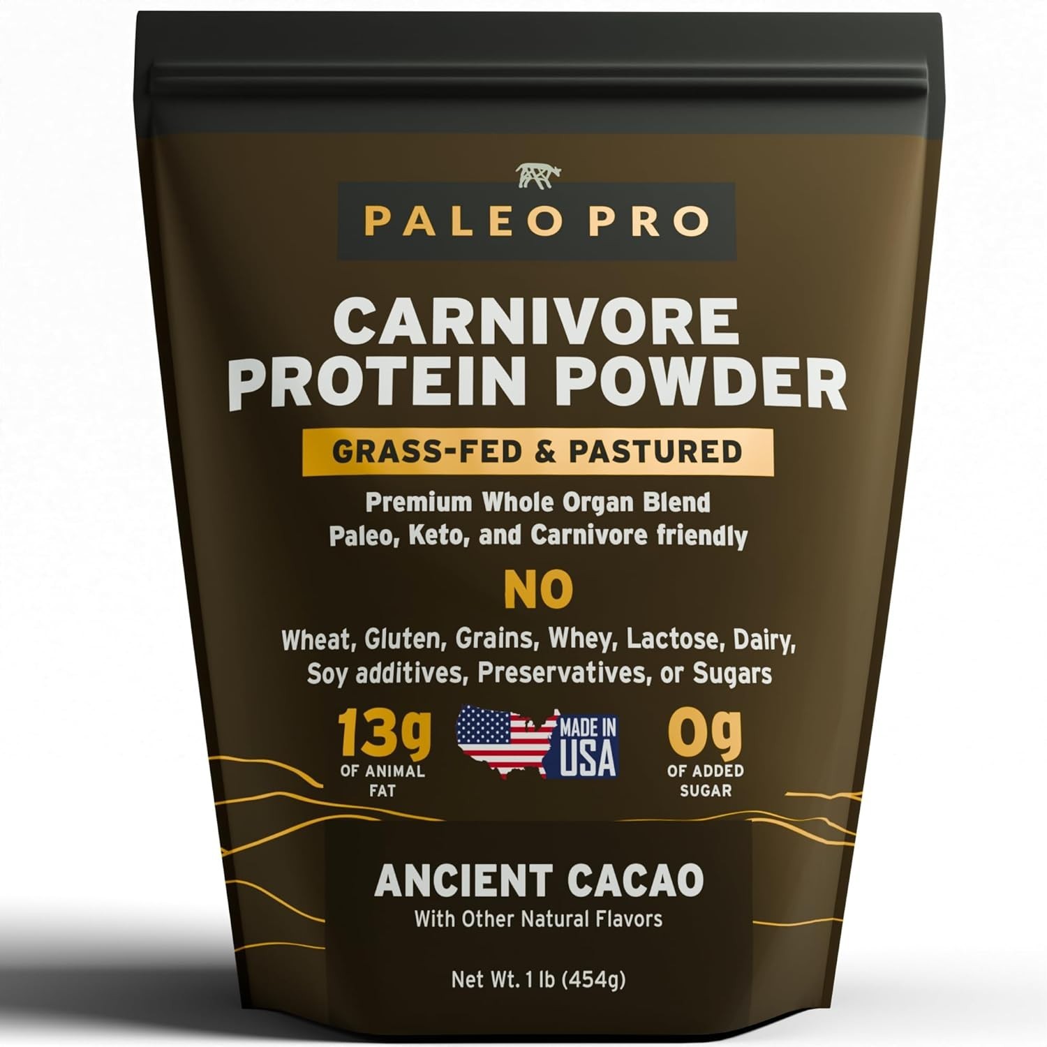 Carnivore Complete Ancient Cacao Pastured & Cage-Free Protein, Grass-Fed Beef…