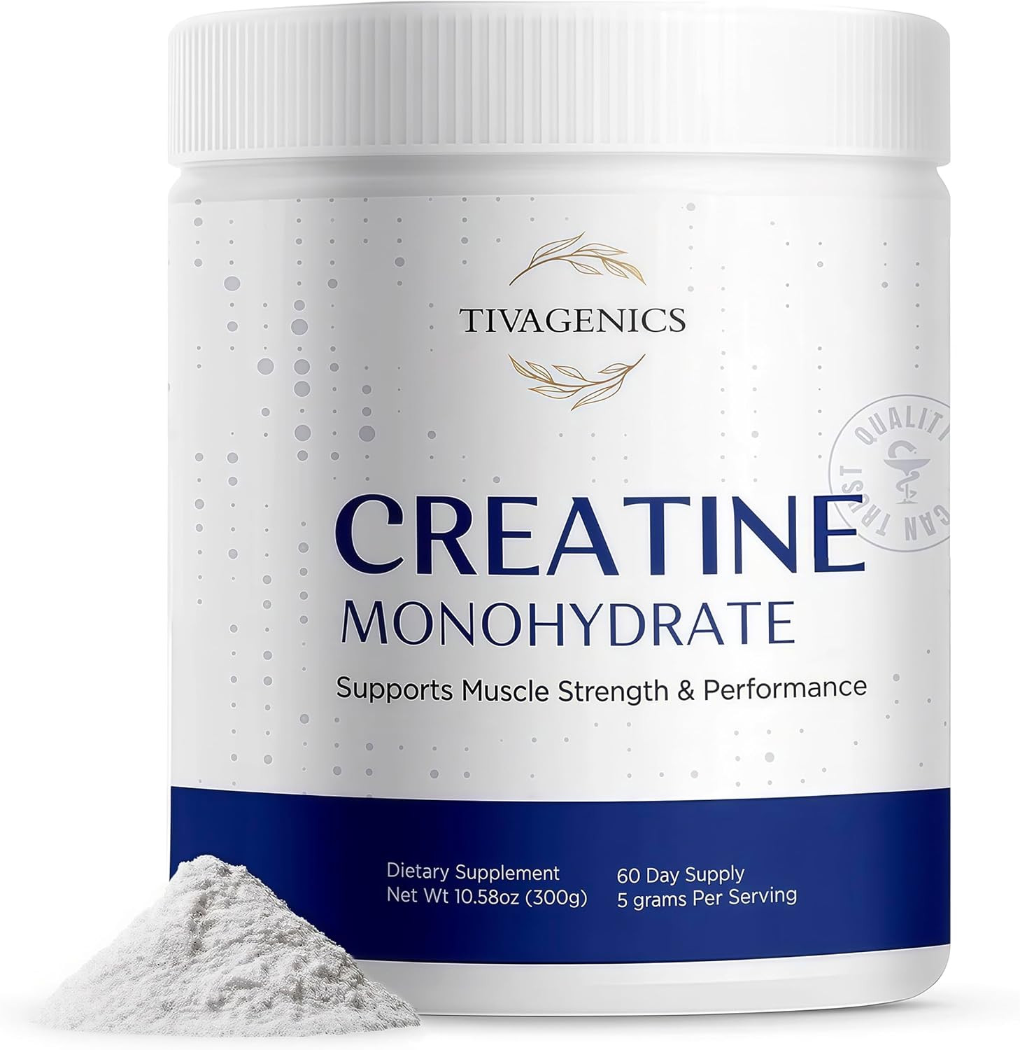 Pure Creatine Monohydrate Powder 300G – Micronized Supplements 5G Serving for Su