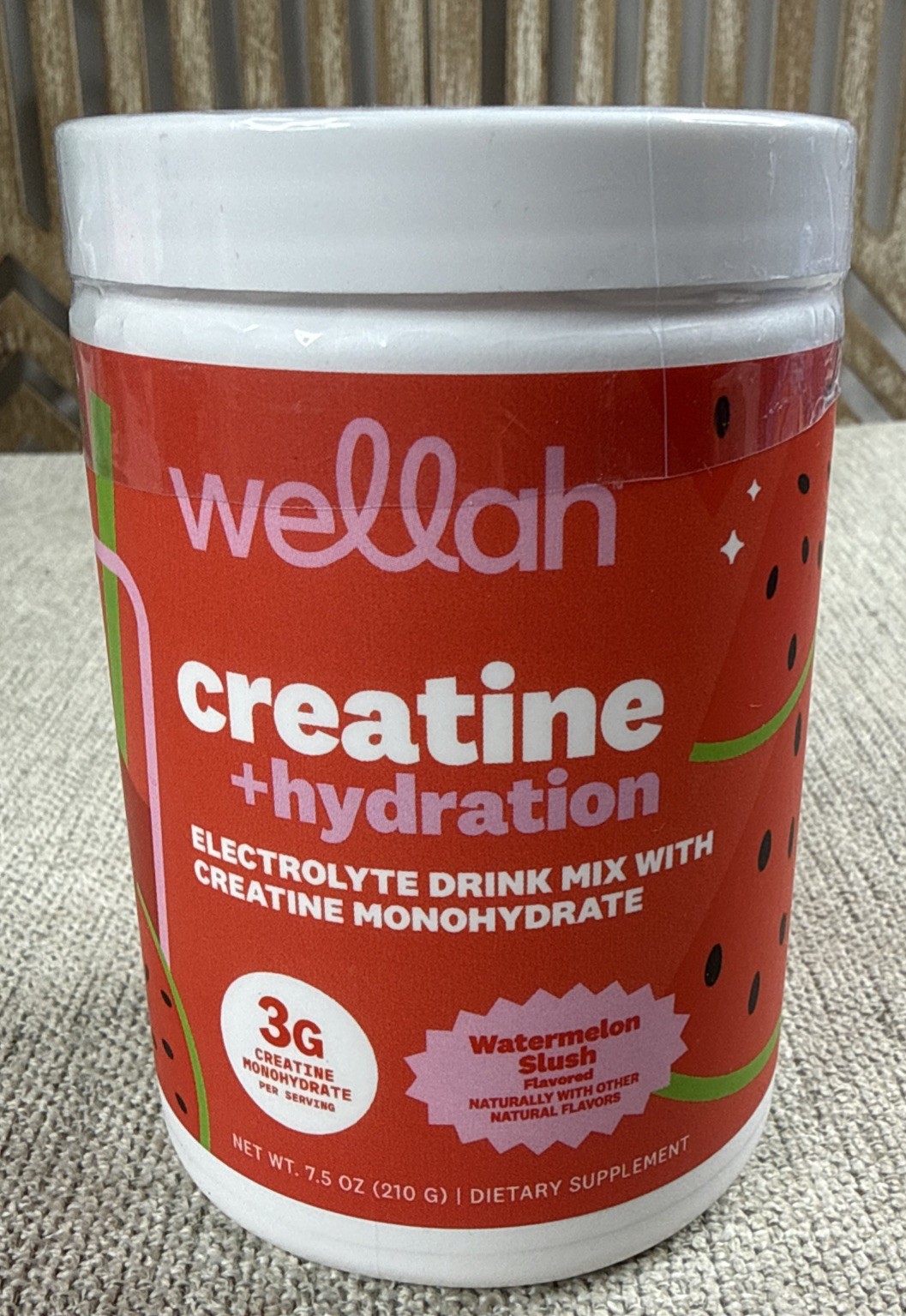 Wellah Creatine + Hydration Electrolyte Drink Powder Watermelon Slush