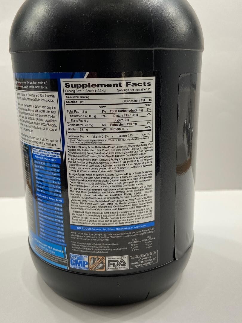 Elite Gourmet, Whey & Casein Blend, Milk Chocolate 3 bottles X 2 lbs = 6 Pounds