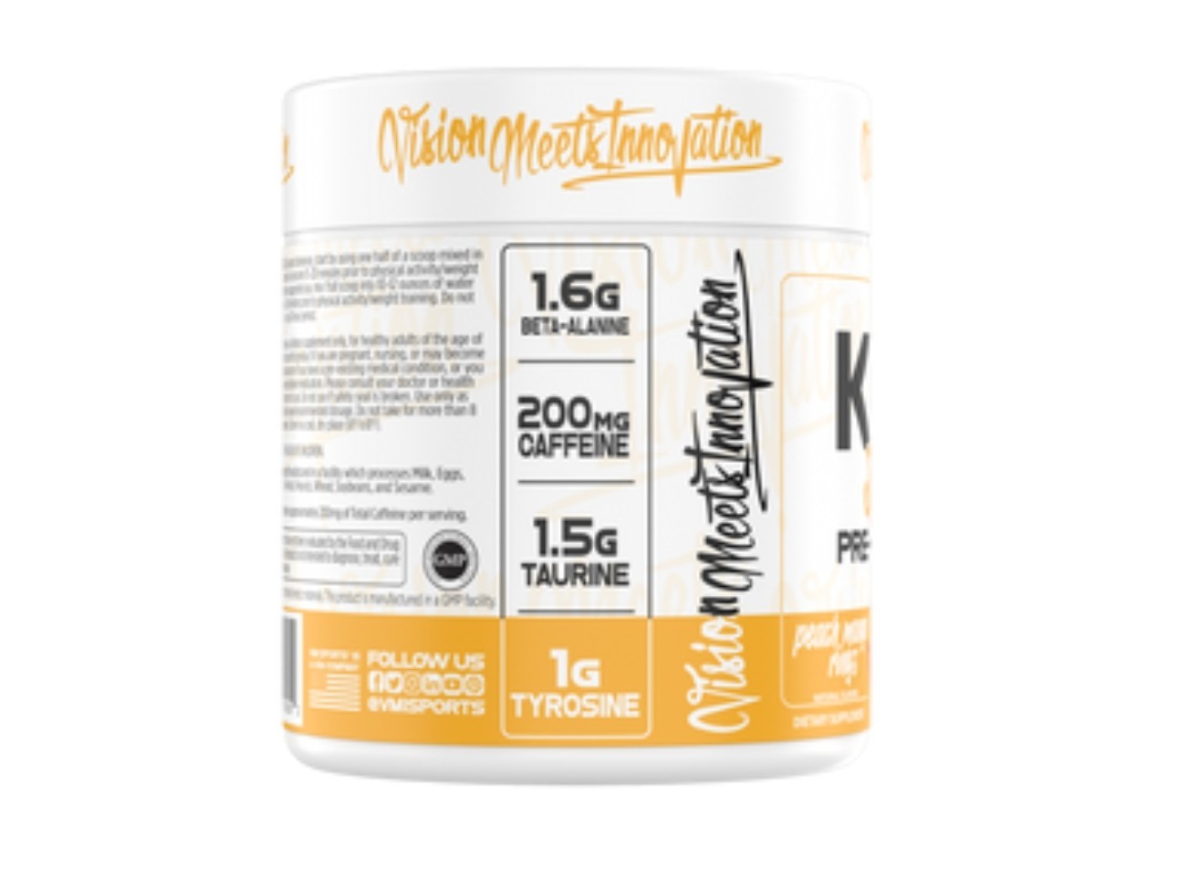 VMI Sports KXR SPORT Preworkout 8oz Size (30 Serv) Peach 🍑 Rings BEST BY 11/26