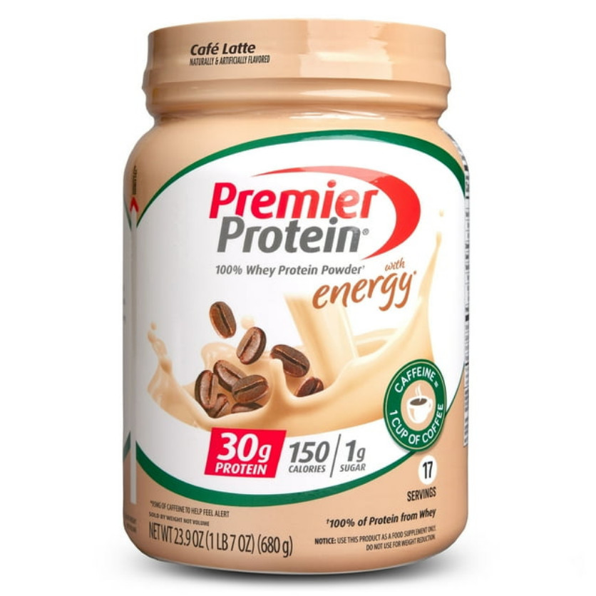 Premier Protein Whey Powder Café Latte 30g 23.9oz × 4 |95.6oz Total 116 Servings