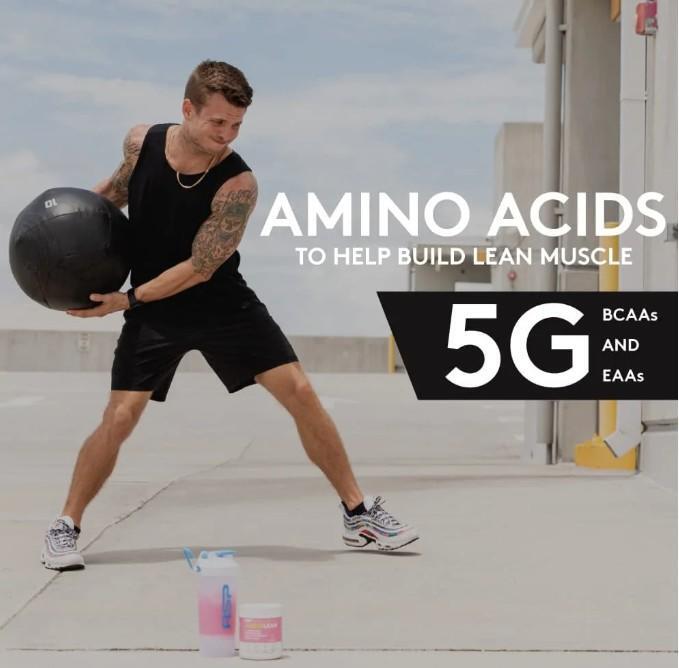 RSP Nutrition AminoLean Energy Pre Workout Powder 5g Vegan Amino Acids Exp 03/27