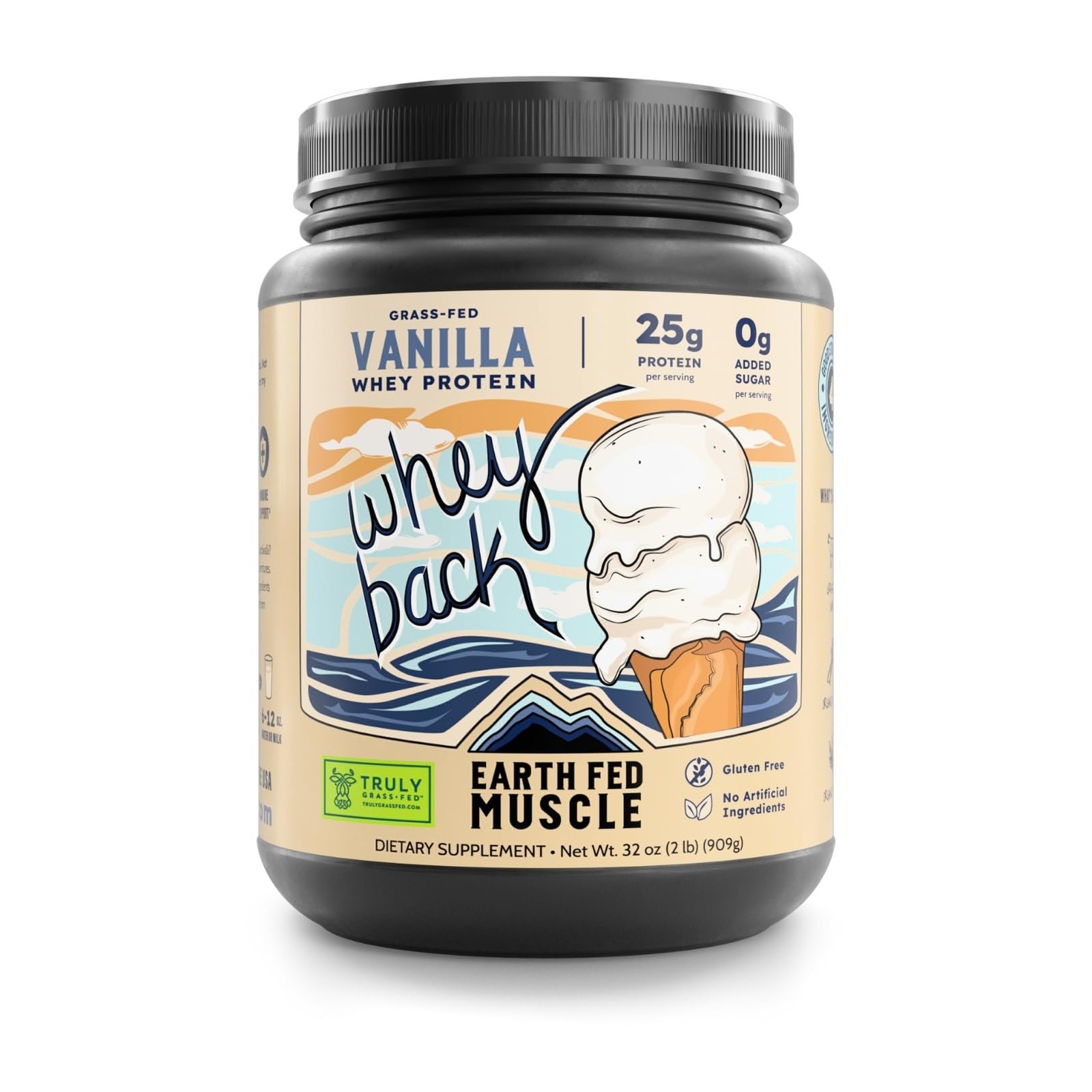 Earth Fed Muscle Whey Back Irish Grass Protein 2 Pound (Pack of 1)