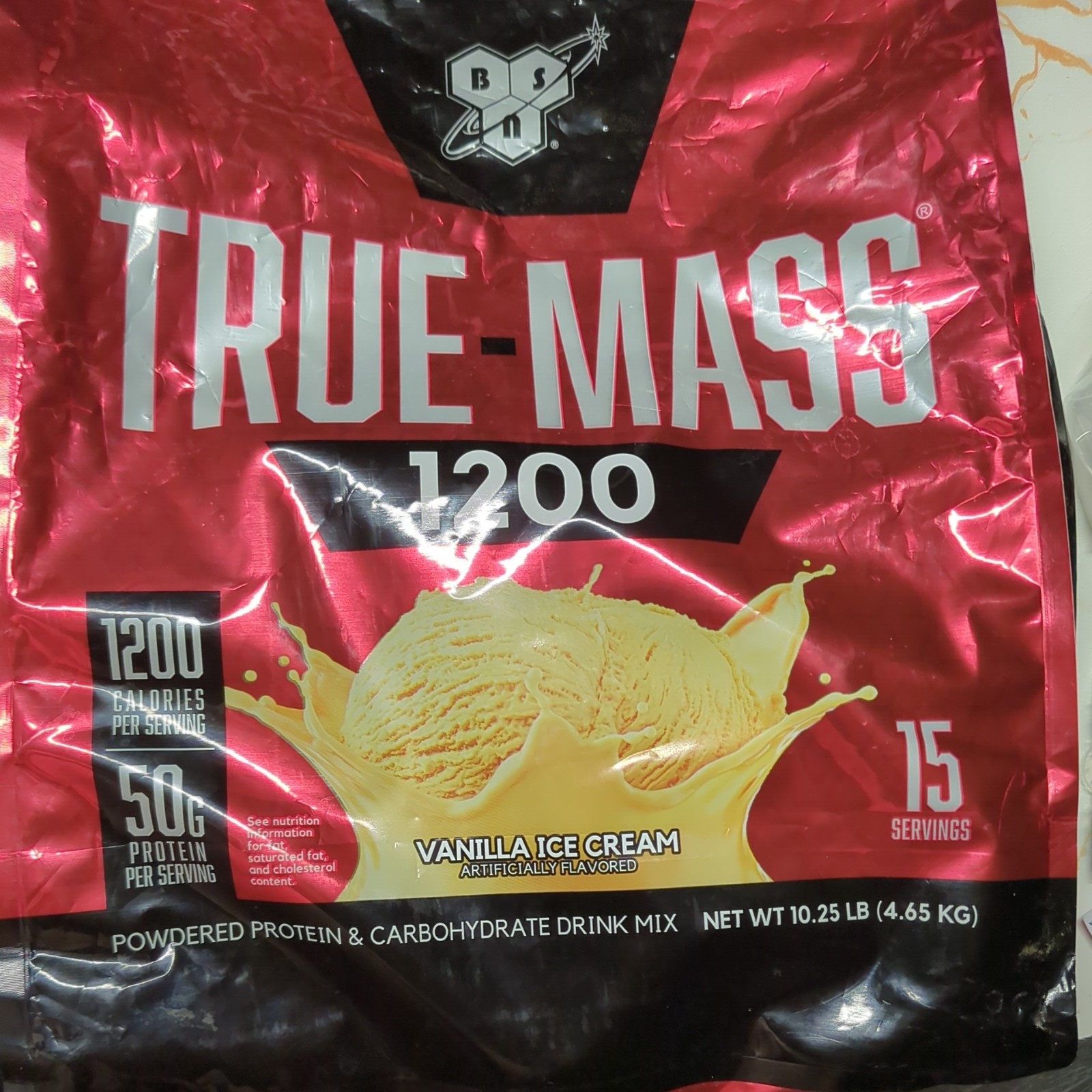 BSN True-Mass 1200 High Calorie Weight Mass Gainer 10.25LB Bag.