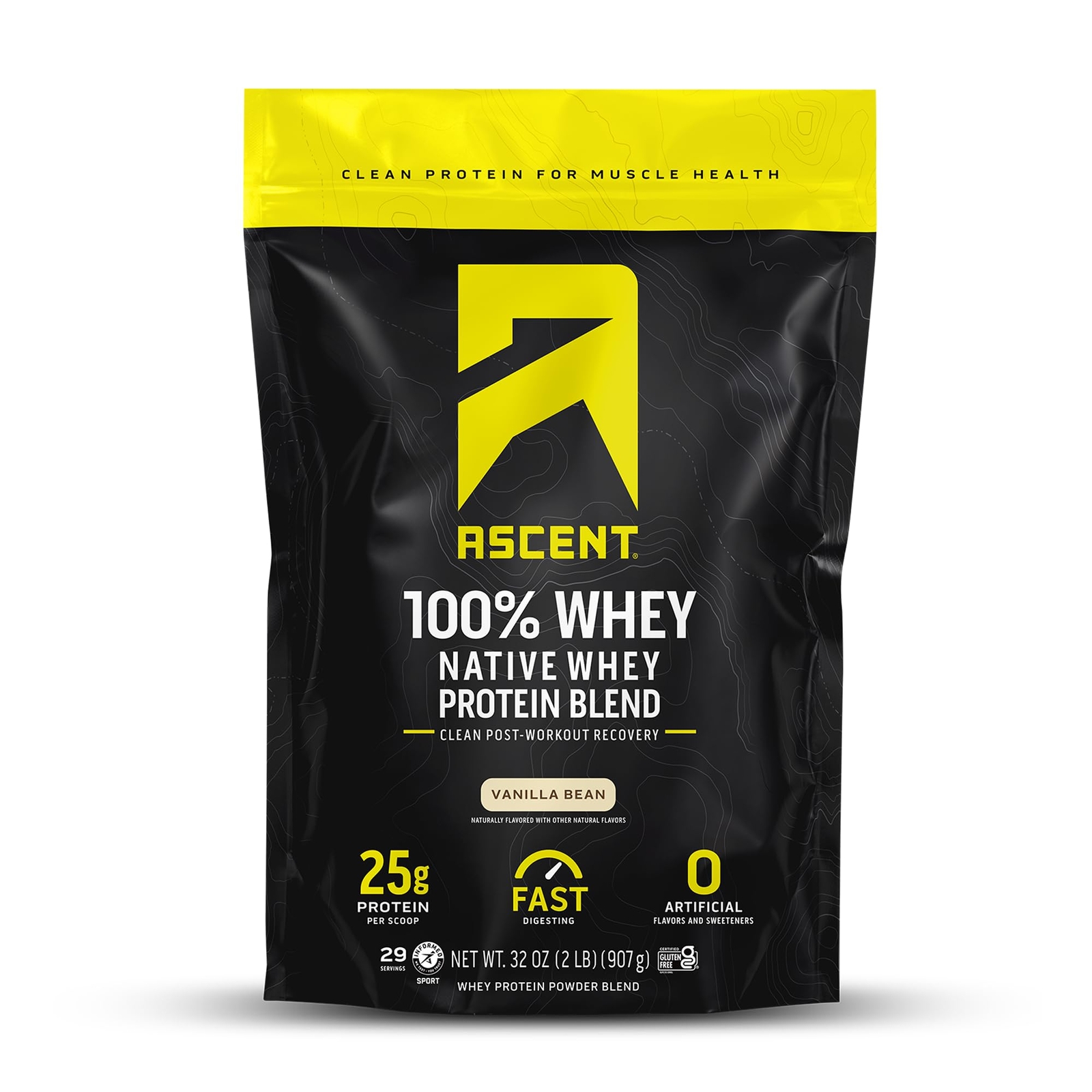 2 Pound Native Whey Protein Powder Isolate Vanilla 25g Protein Per Scoop