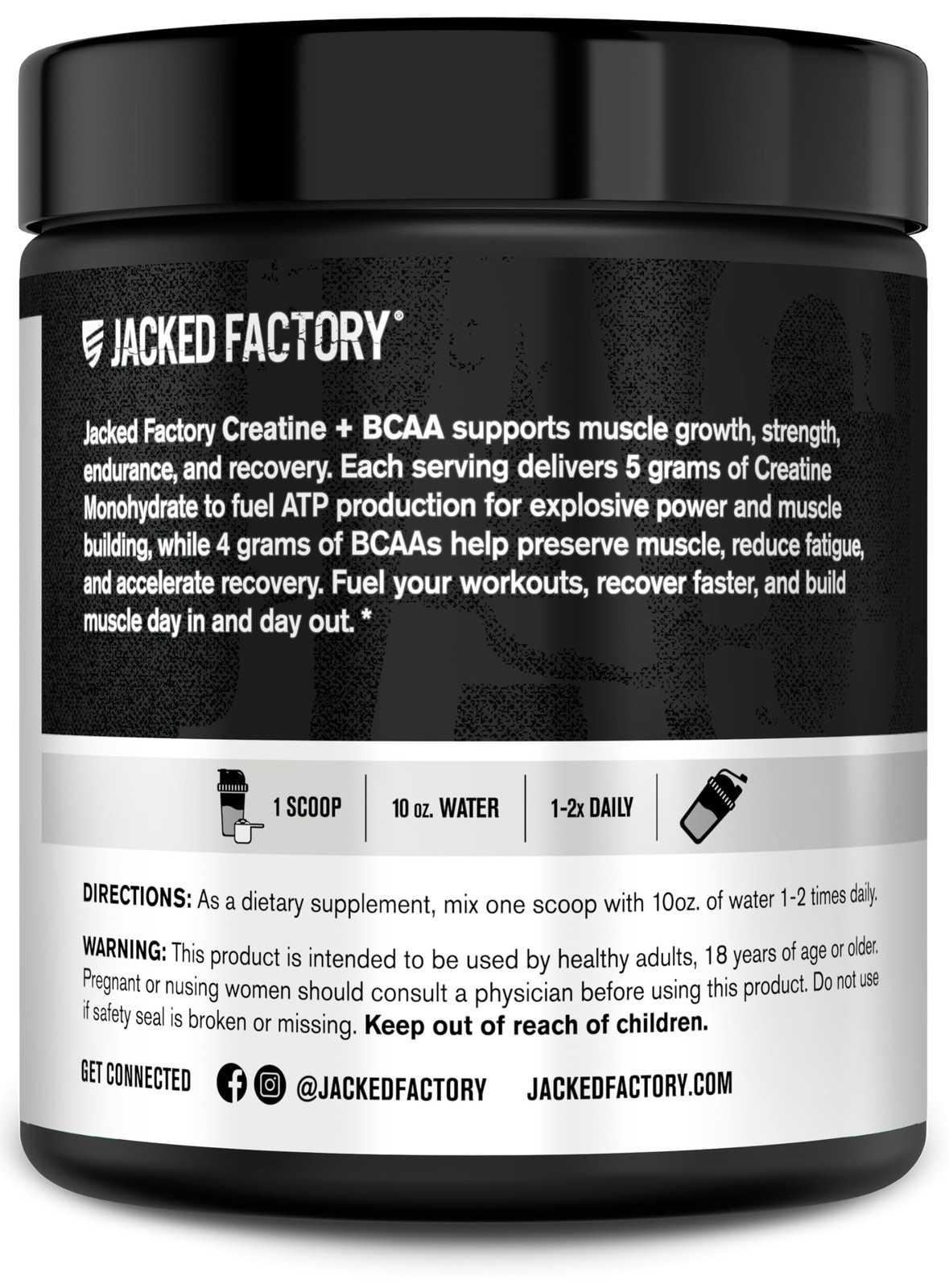 Creatine + BCAAs – Creatine Monohydrate + BCAA Powder for Increased Post-Work…