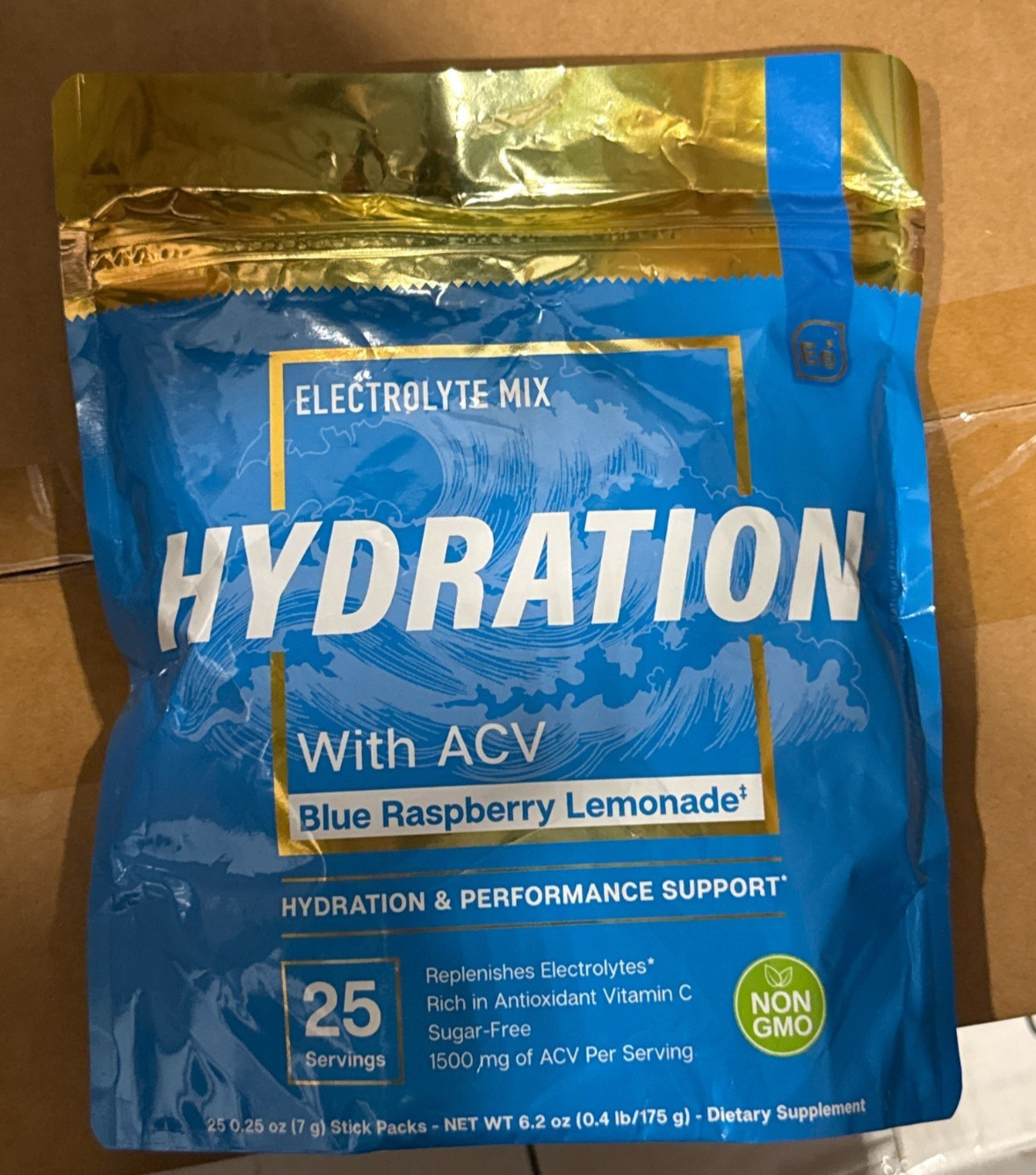 Essential Elements Hydration W/ ACV Blue Raspberry Lemonade 25 Packets | 12/2027