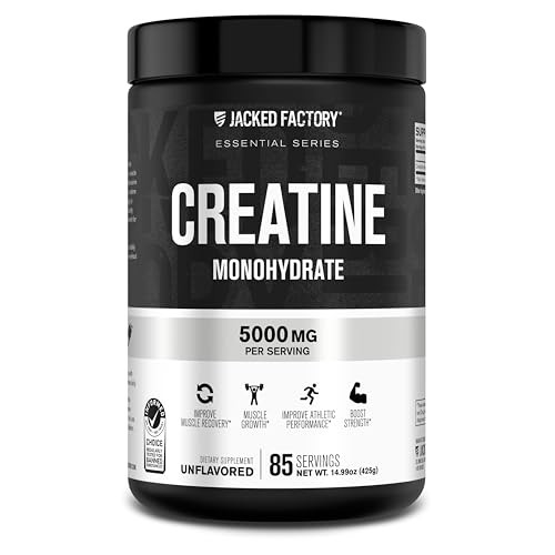 Creatine Monohydrate Powder 425g 85 Servings Unflavored Vegan
