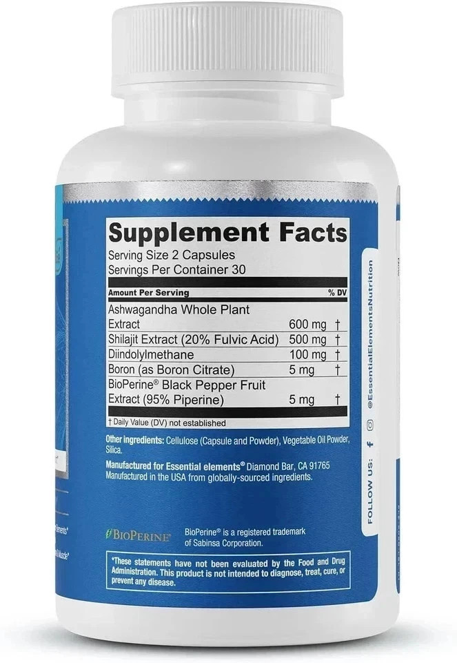 Authentic Essential Elements T-Hero Male Health Supplement Brand, FS | Pack of 5