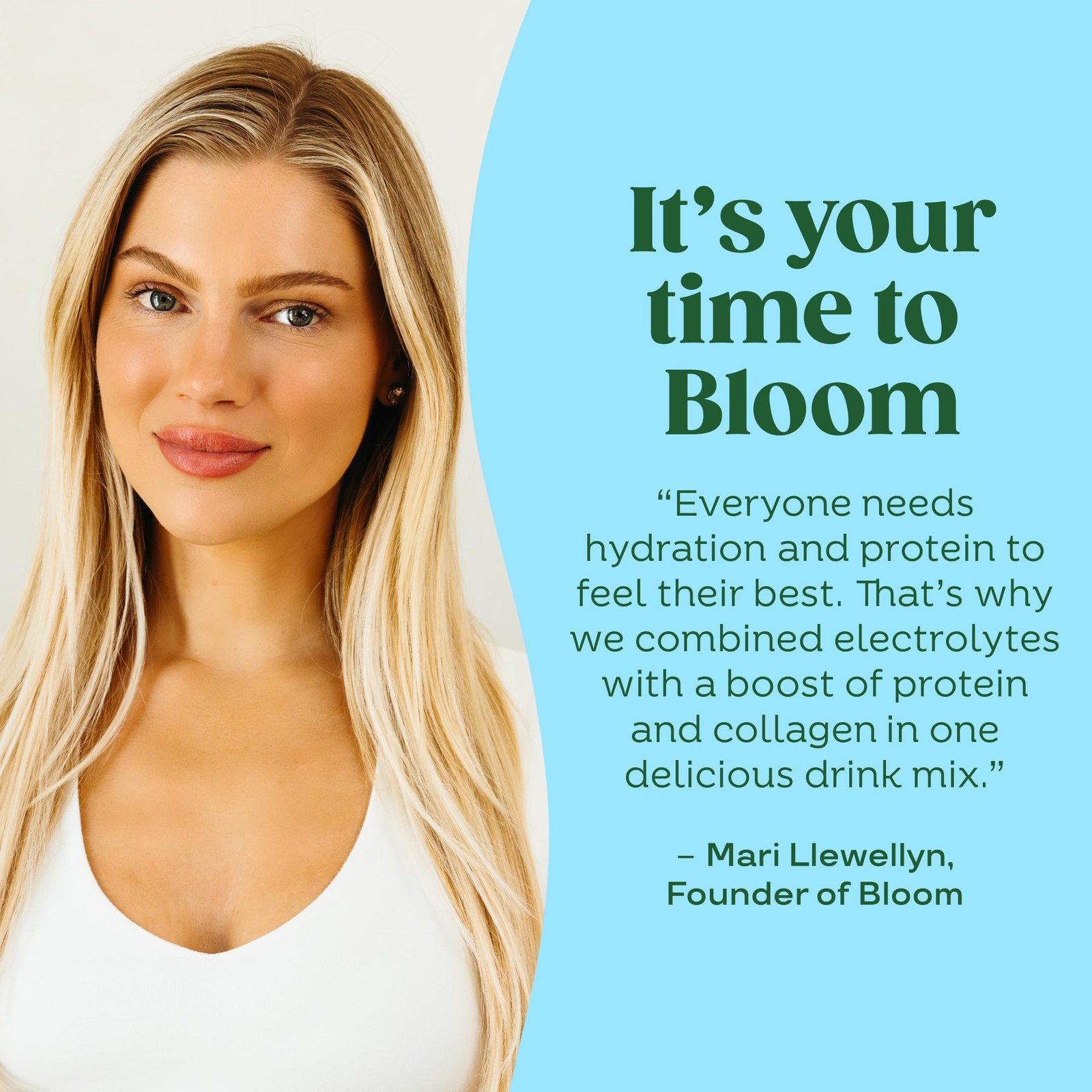 Bloom Daily Hydration Electrolyte Powder Packets with Collagen, 5g 5 Servings