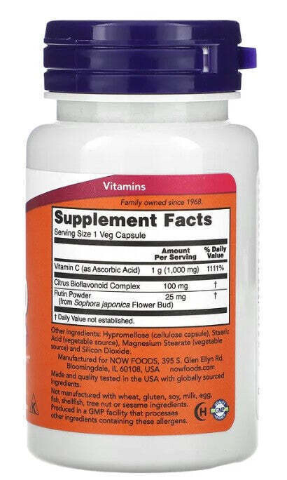 3 Bottles of NOW FOODS C-1000, 30 Veg Capsules each – 07/27 Expiration