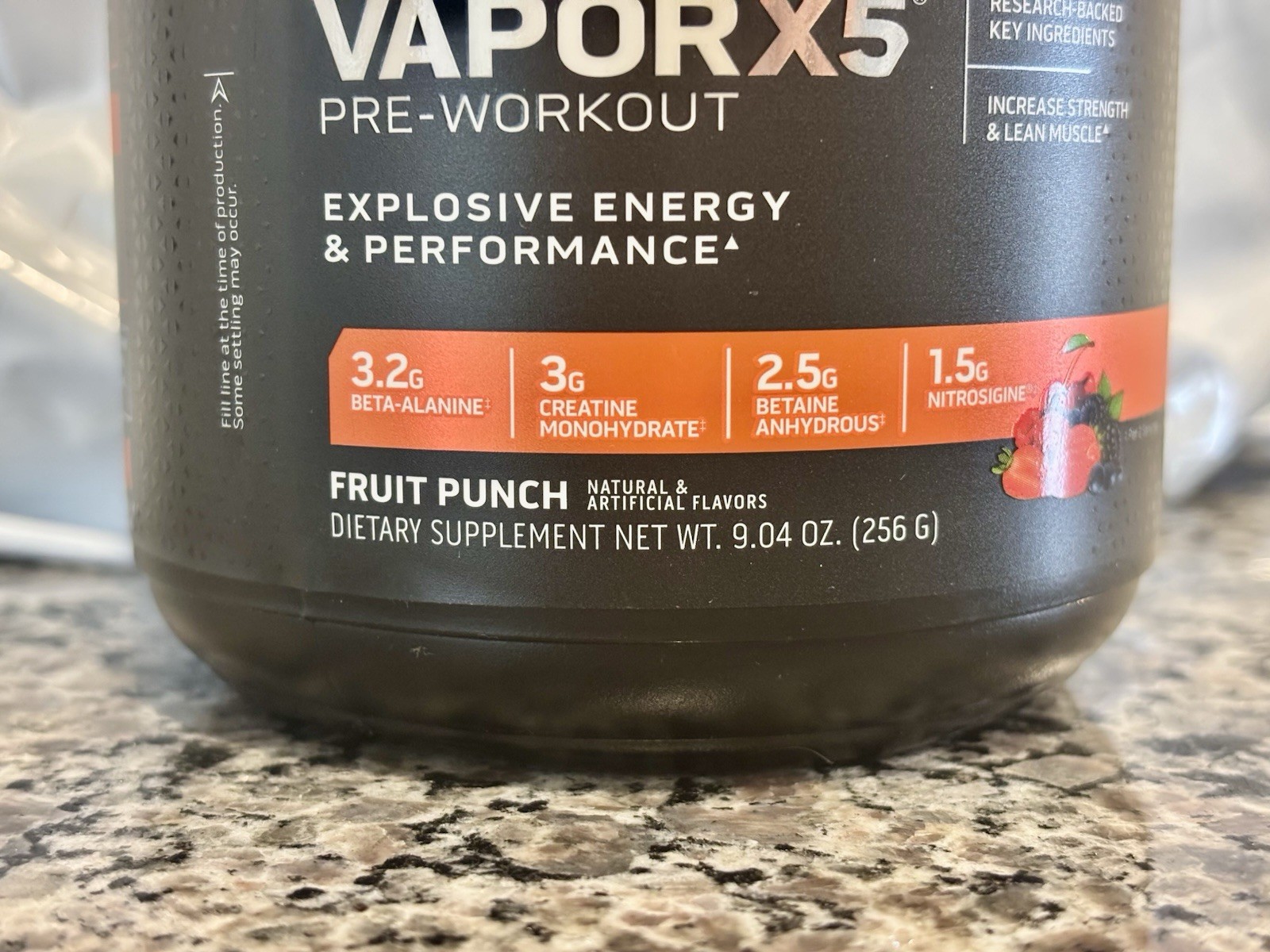 MuscleTech VaporX5 Pre-Workout Powder Fruit Punch 9.04 oz