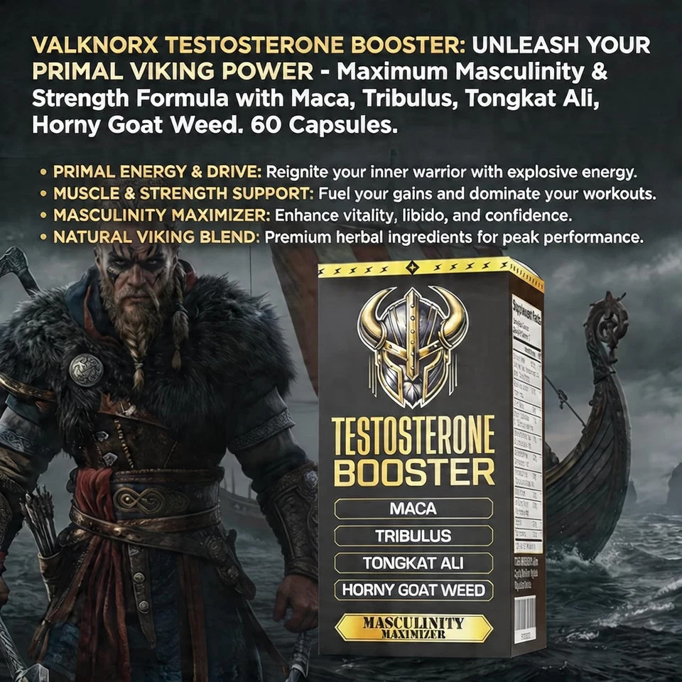 Testosterone Booster for Men Primal Viking (3Rd Party Tested) Maca, Horny Goat W