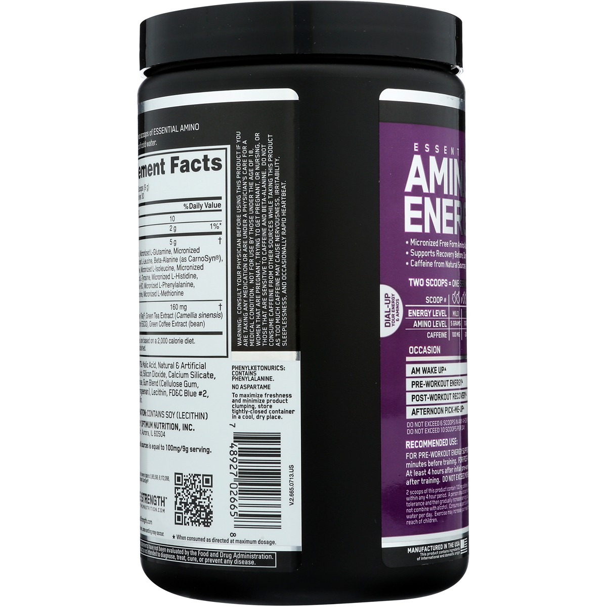 Optimum Nutrition Amino Energy Concord Grape 30 Servings 1 Pack