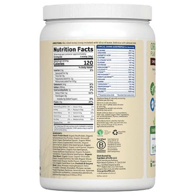 Organic Protein Chocolate 19.2 oz