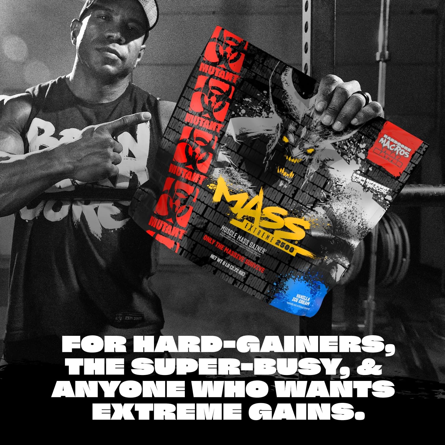Mutant Mass Extreme 2500 – High Calorie Gainer Whey 12 Pound (Pack of 1)