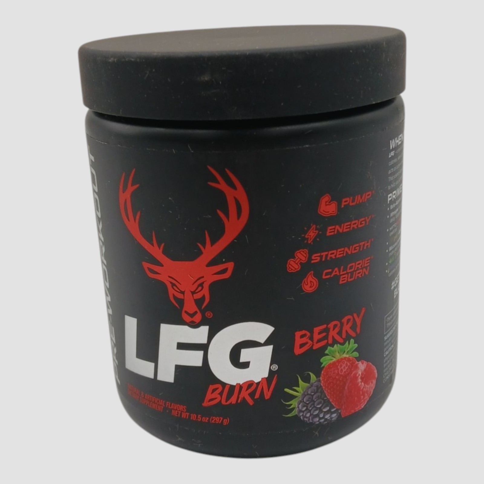 Bucked Up LFG Pre-workout for Fat Burning – Burn Berry 10.5 OZ. (Exp: 09/2027)