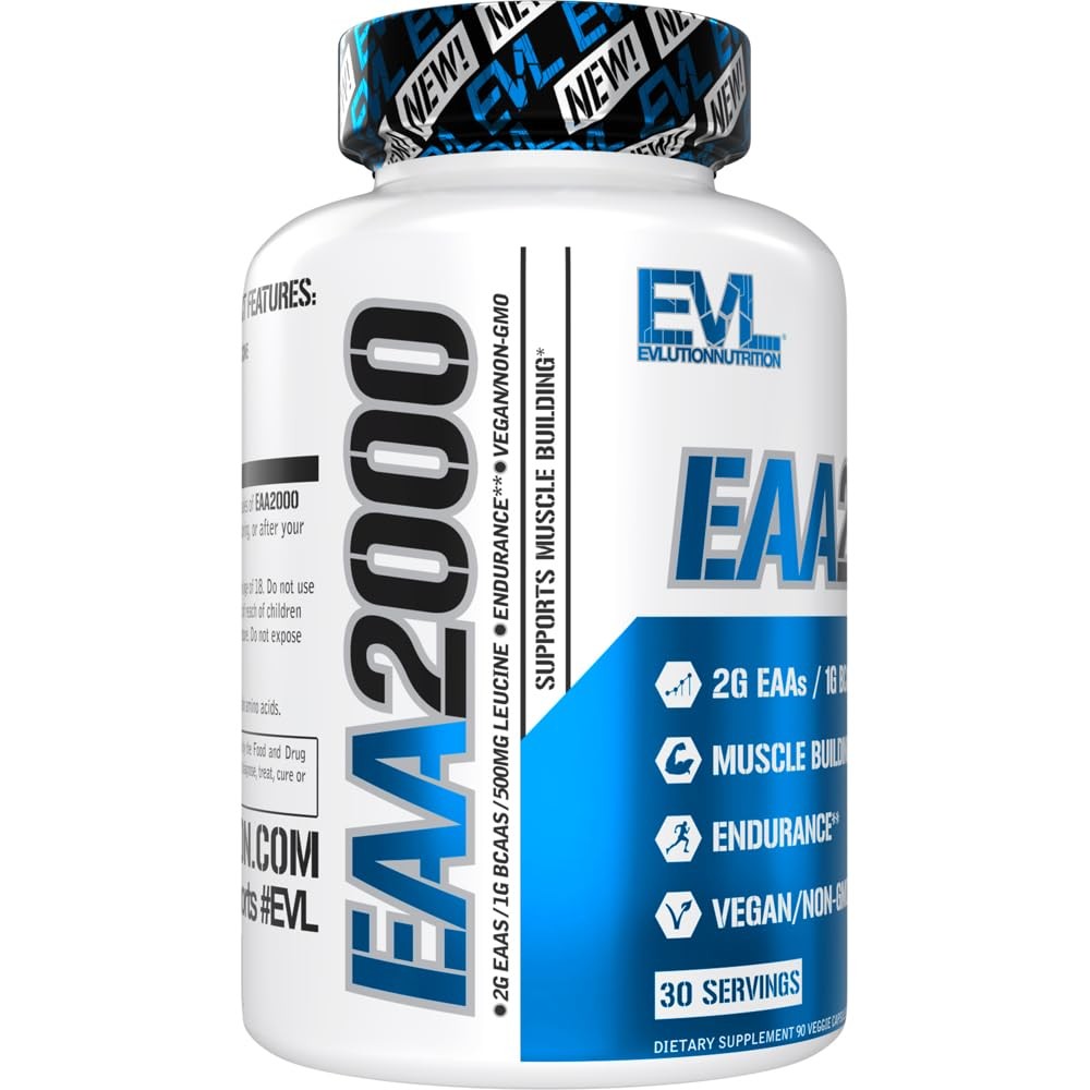 BCAA EAA Essential Amino Acids Capsules – EAA Supplement for Pre & Post Workout