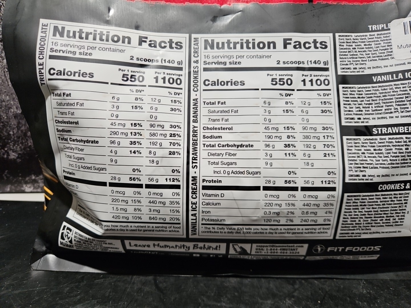 MUTANT WHEY 5 lbs 100% Gourmet Whey Protein Mix Triple Chocolate EXP. 04/2027
