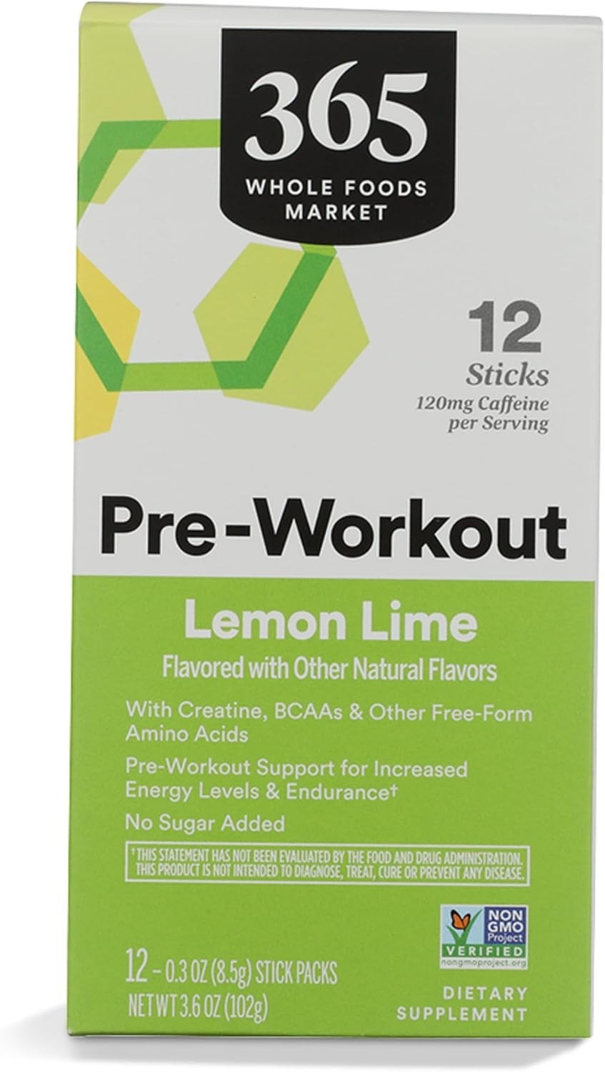 2-Pack 365 Whole Foods Market Pre-Workout Lemon Lime 12 – 0.3 oz Stick BB 08/27