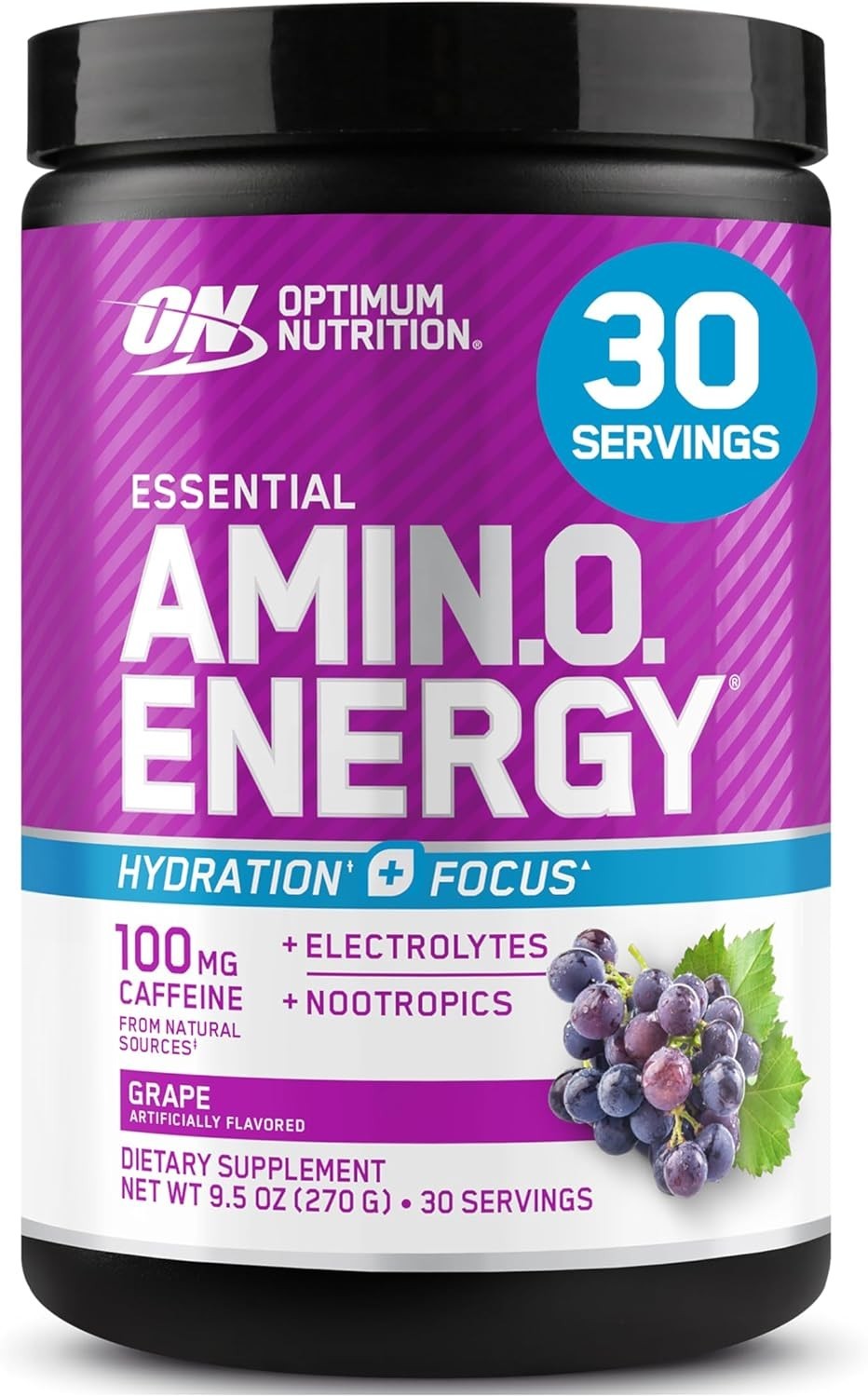 Optimum Nutrition Amino Energy Powder Plus Focus, with BCAA, Electrolytes