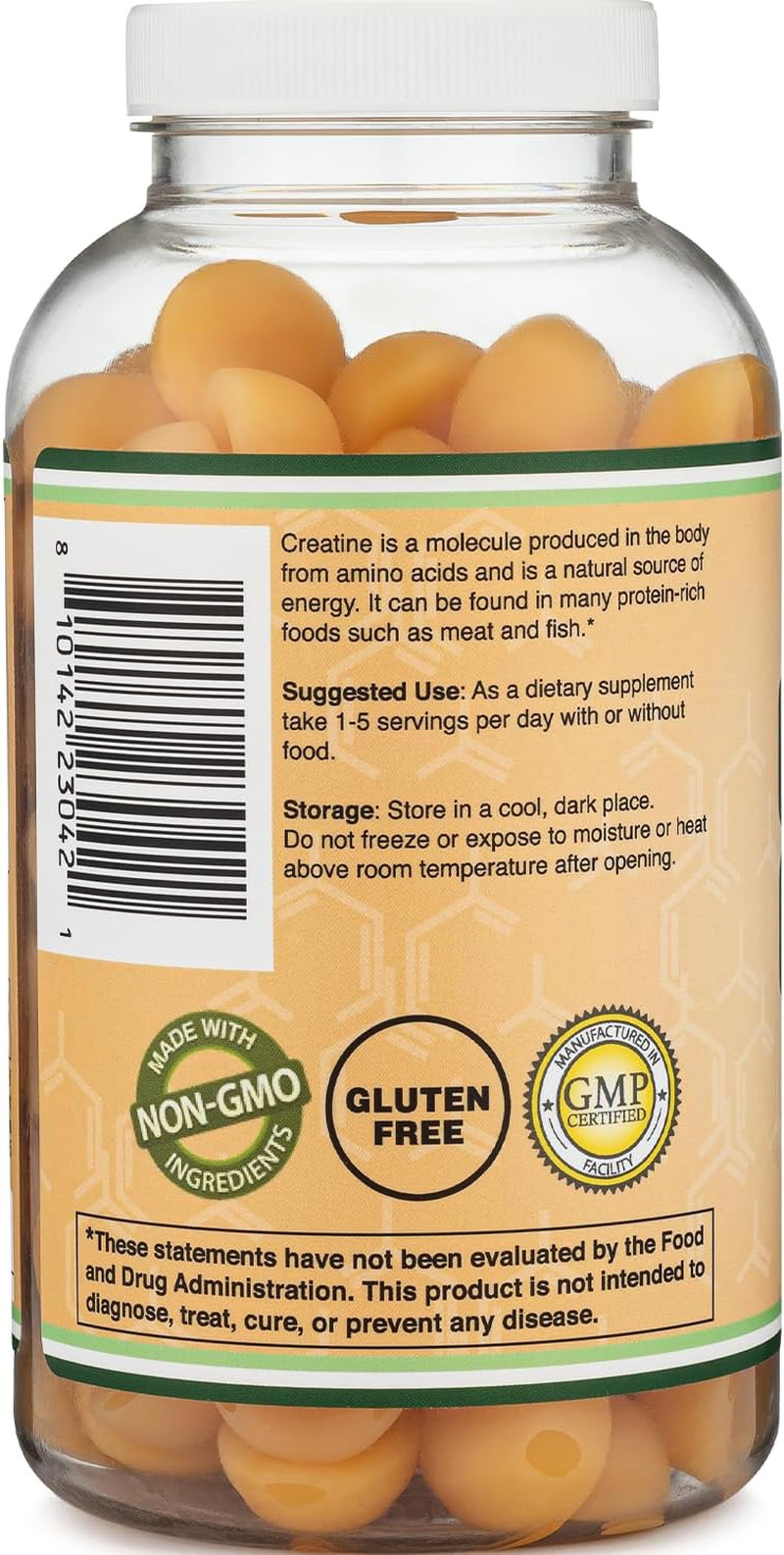 Creatine Monohydrate Gummies – 1G per Serving, 120 Count – No Fillers, Vegan Saf