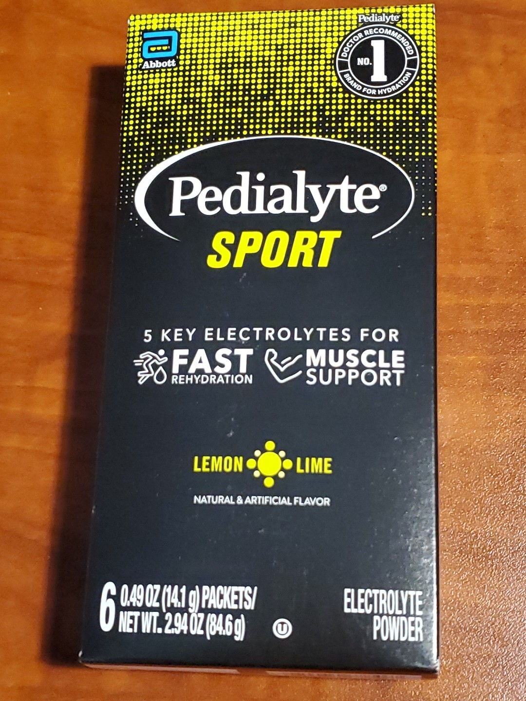 1 Box Pedialyte Sport lemom Lime 6x Packets! Brand New Sealed Exp April 01/2027!