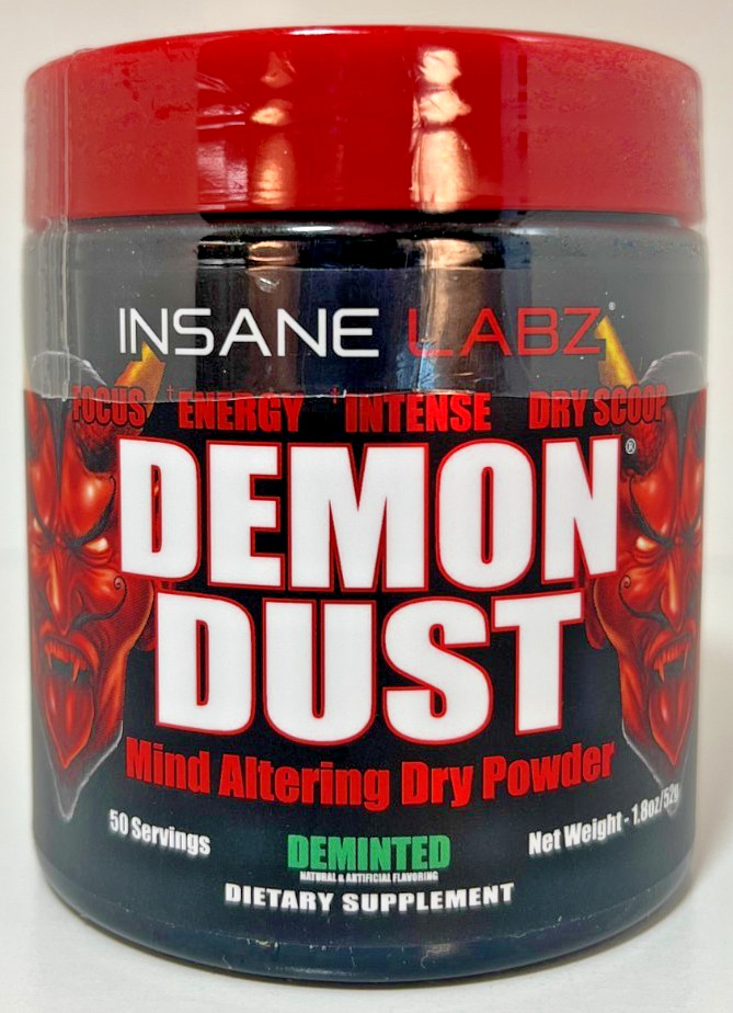 Insane Labz Demon Dust Mind Altering Intense Pre-Workout 50 Serving Deminted New