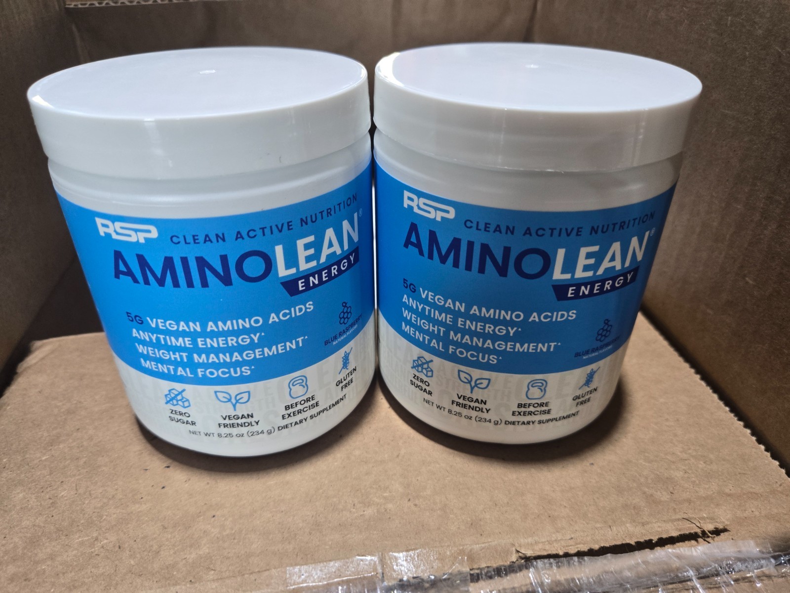 2 PACK – RSP Amino Lean Energy / Weight Management – Blue Raspberry EXP 12/2028