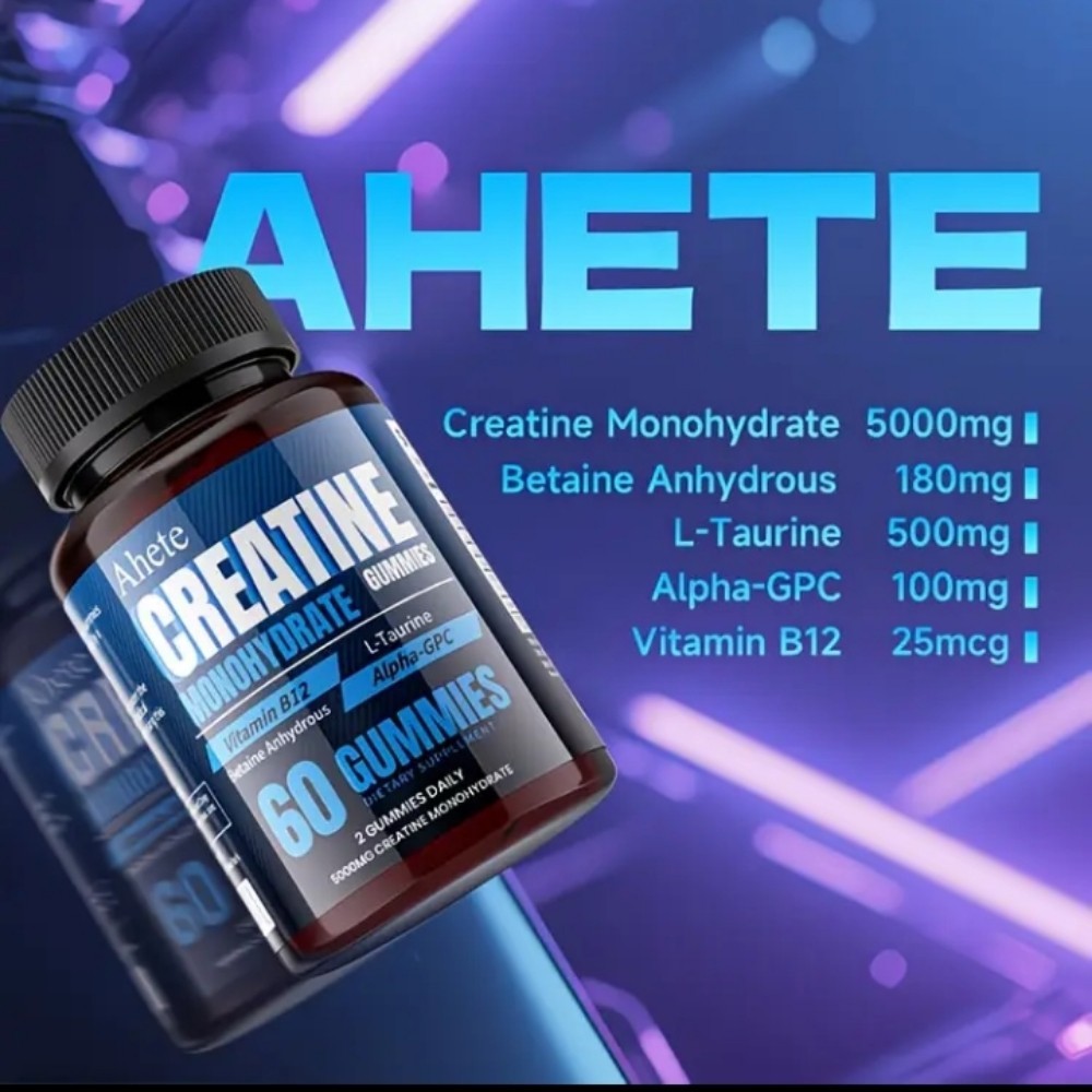 Creatine Monohydrate GUMMIES blueberry 🫐 Flavor 2 Pack 2 Month Supply