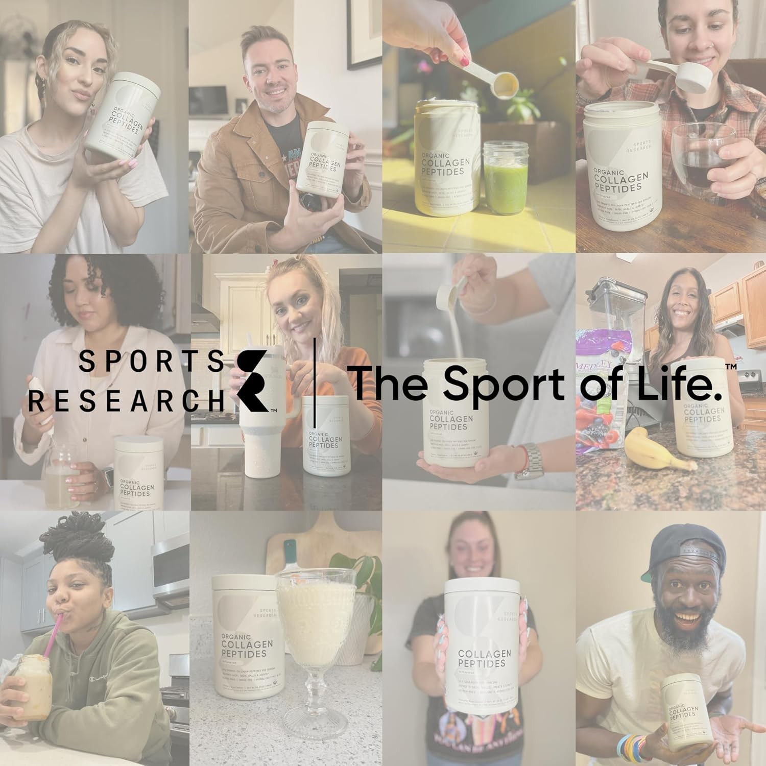 Sports Research Collagen Peptides – Hydrolyzed Type 1 & 3 Collagen Powder Protei