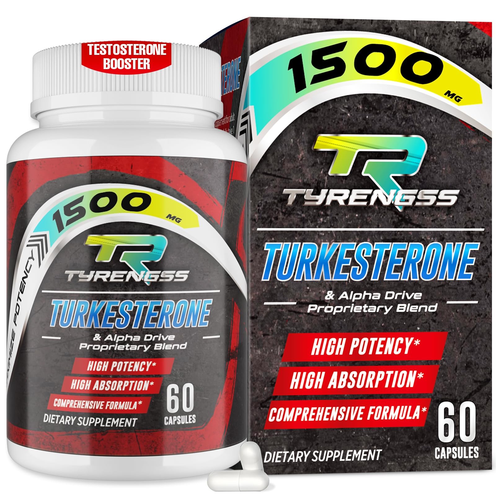 Testosterone Supplement for Men – Booster 60 Count (Pack of 1)