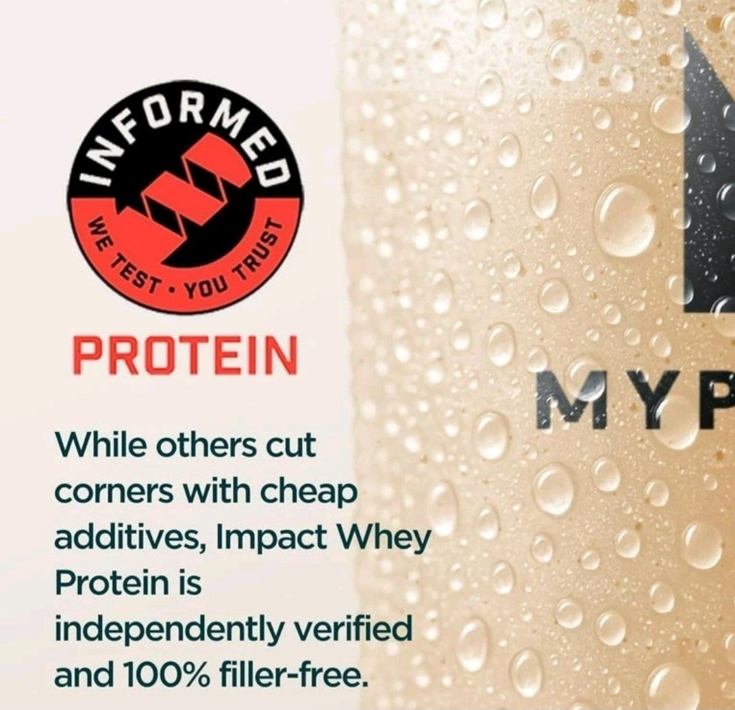 MyProtein Impact Whey Protein Powder Vanilla 2.2 lbs. BB 06/2026