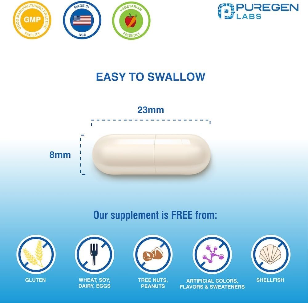 Puregen Labs Potassium Bicarbonate Supplement 1020 mg, 240 Vegetarian Caps