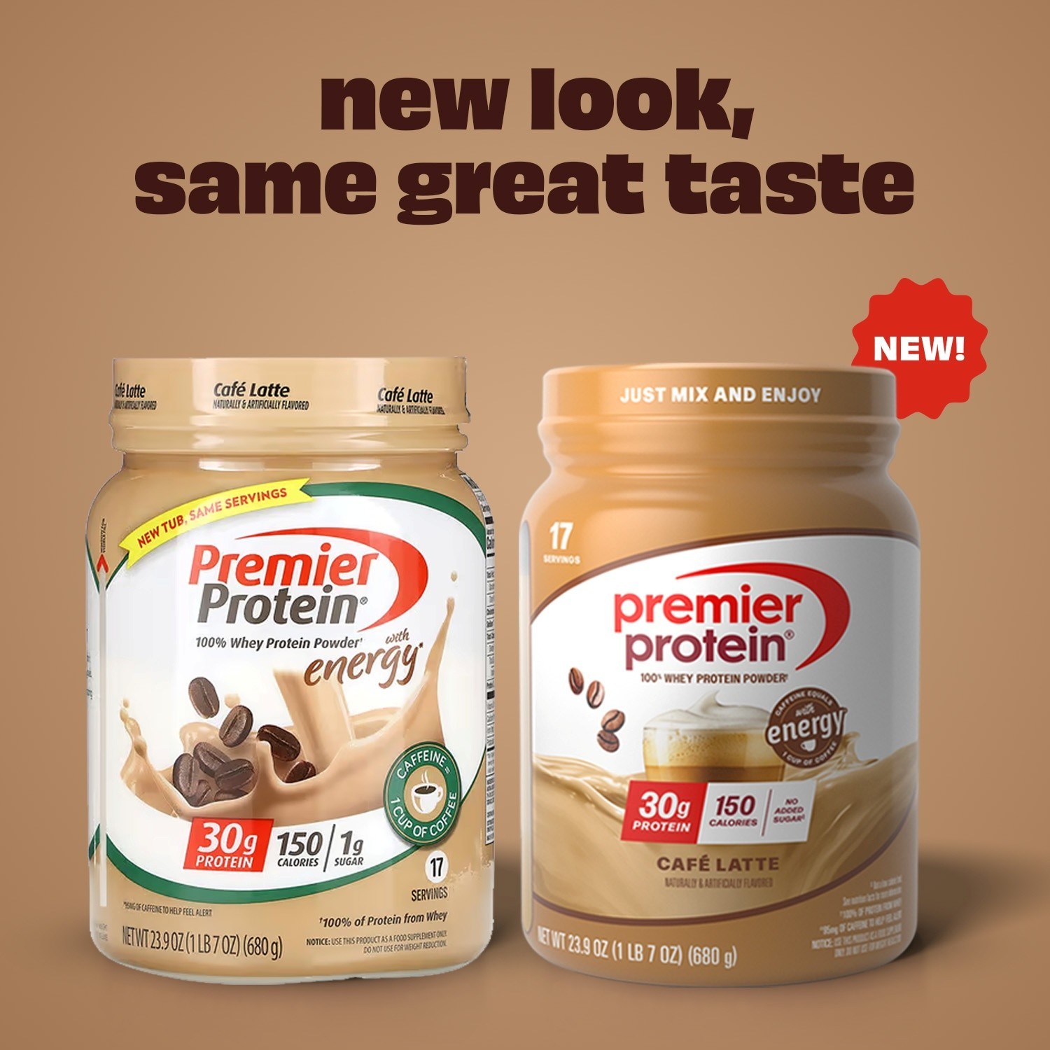 Premier Protein 100% Whey Protein Powder, Café Latte, 30g Protein, 23.9 oz, 1.5l