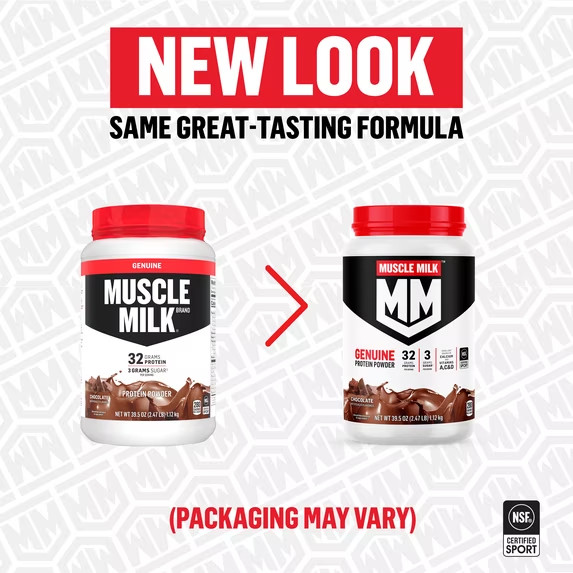 Muscle Milk Genuine Vanilla Protein Powder 32g Protein 1.9lb 30.9oz
