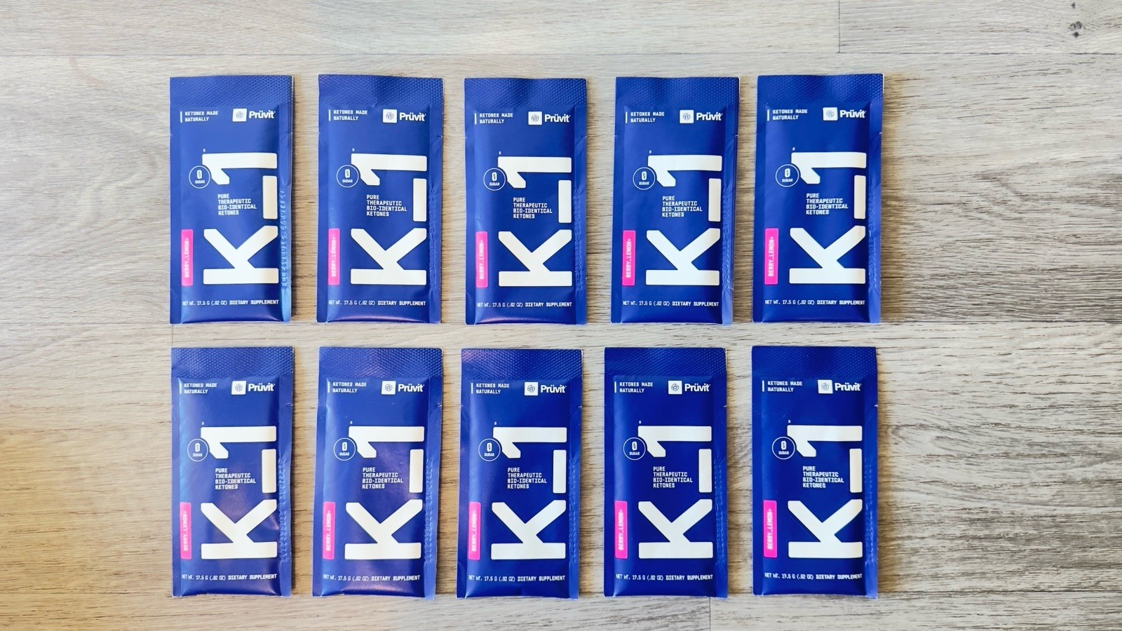Pruvit Keto OS NAT Berry Lemon+ Bio-Identical Ketones Drink Mix 10 Packets Keto