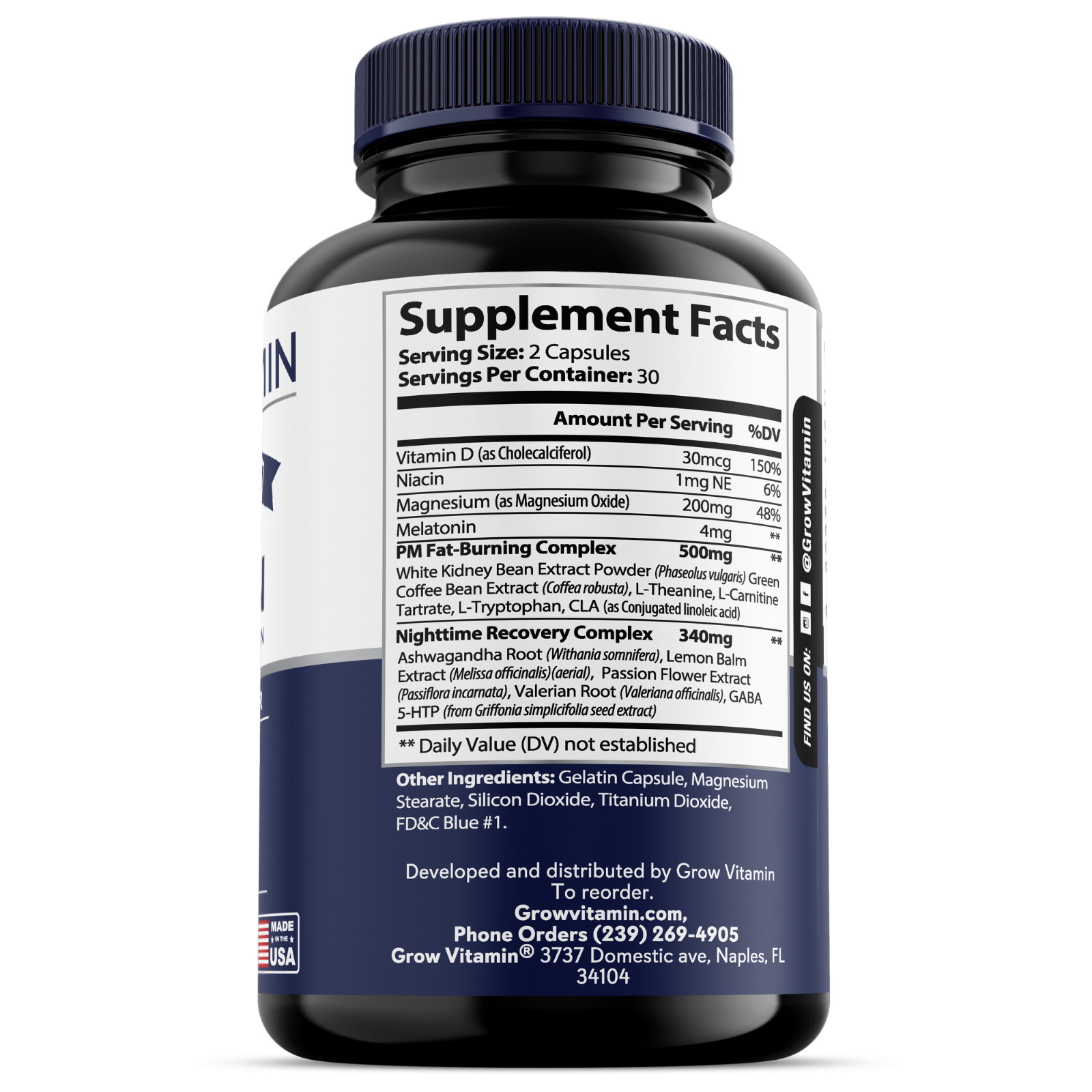 BPI Sports Nite Burn: Night Time Sleep Aid & Fat Burner for Diet, Weight Loss