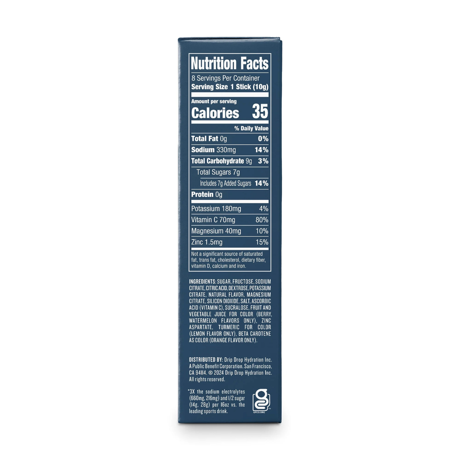 Fast Hydration Powder Bold Variety Electrolyte Drink Mix, 0.35 Oz, 8 Count.