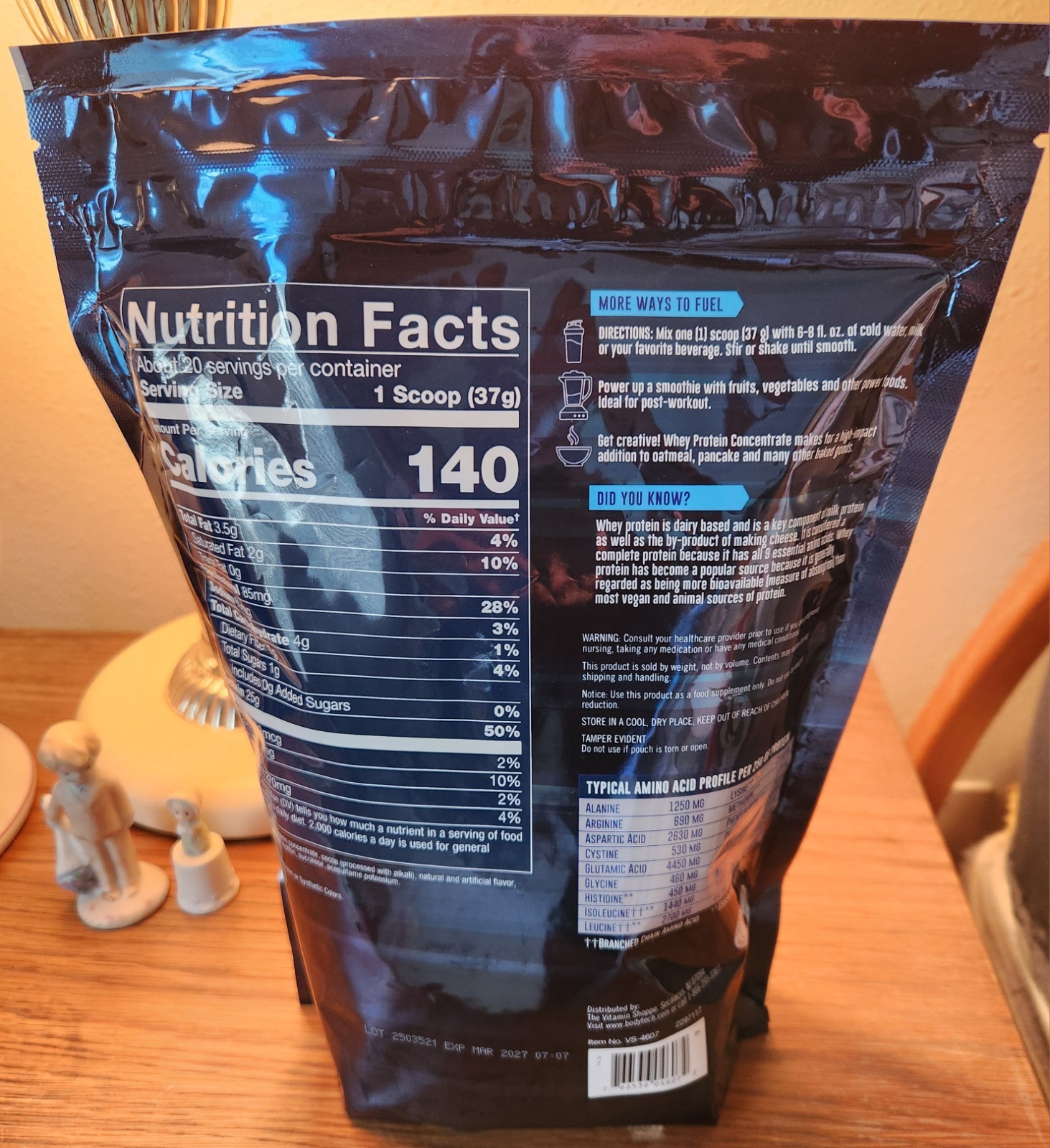 BodyTech Whey Protein Concentrate – High in EAAs 20 svs 1.6 Lbs. Exp March 2027