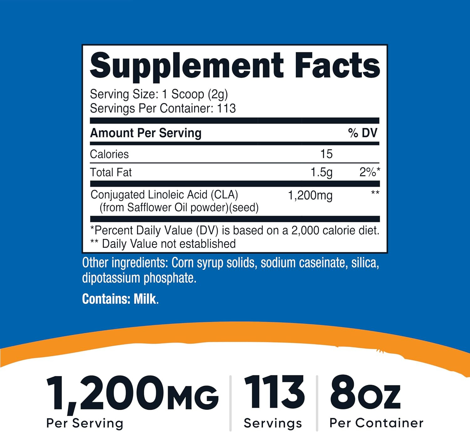CLA (Conjugated Linoleic Acid) 8Oz (227G) Powder – Gluten Free, GMO Free CLA Sup