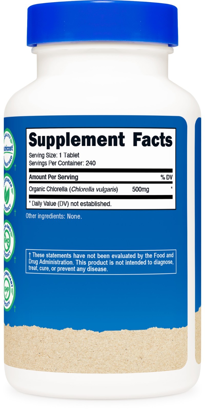 Nutricost Organic Chlorella 500mg, 240 Tablets – Gluten Free, Non-GMO
