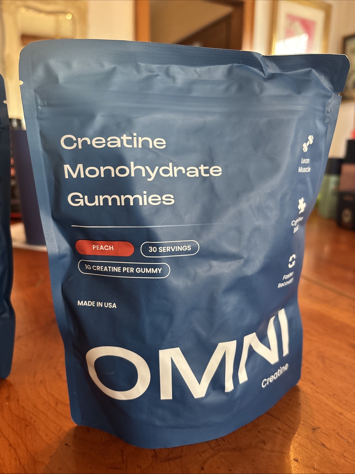 Omni Creatine Monohydrate Gummies Peach 30 Sevings