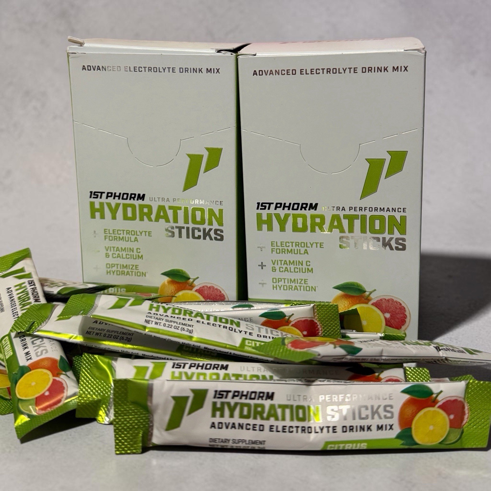 60 Drink Sticks 1st Phorm Hydration Sticks Citrus Exp: 7/27 Ultra Performance