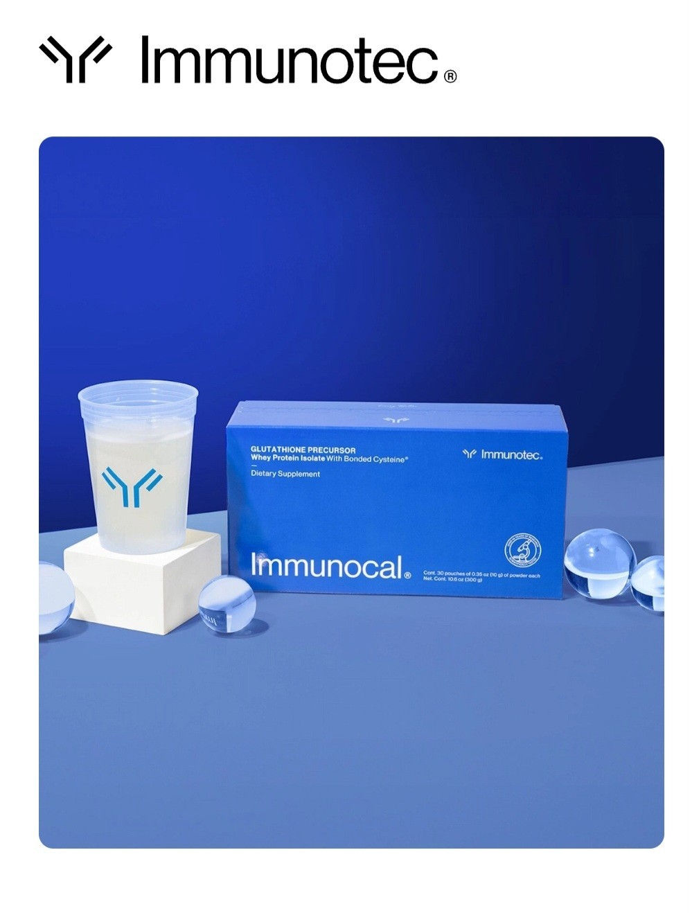 Immunocal Classic Blue Regular Glutathione Precursor * 30 Pouches by Immunotec**