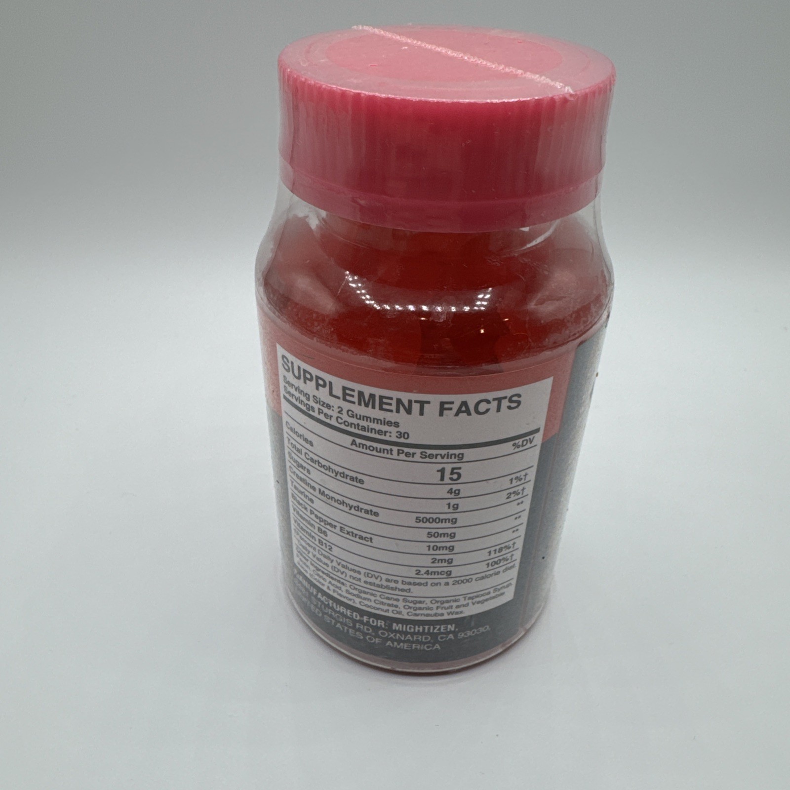 Mightizen Creatine Monohydrate Gummies Quantity 60 Exp 06/27