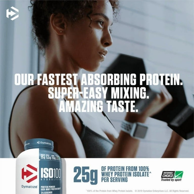Dymatize ISO100 Hydrolyzed Whey Isolate Powder Vanilla 21.2 oz